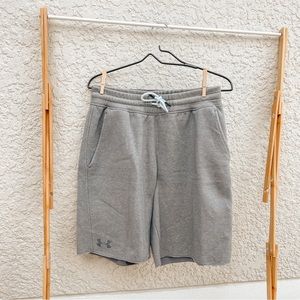 Men’s Large Under Armour Sweat Shorts Light Gray Loose Fit